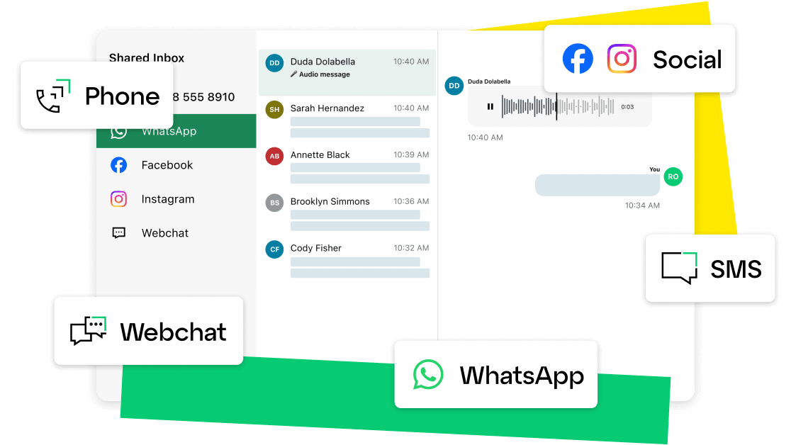 Chamada VoIP em diferentes dispositivos
