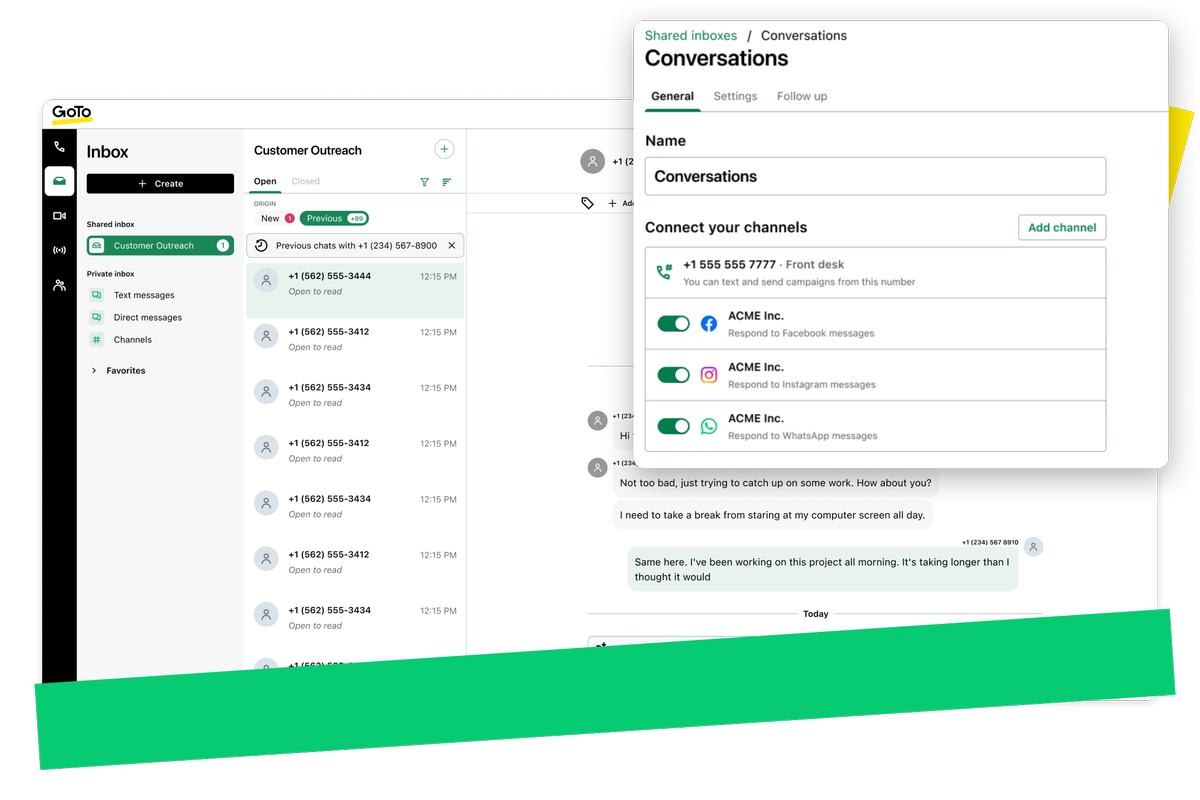 Painel de controle VoIP Desktop